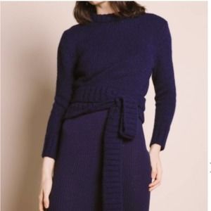 Ajaie Alaie Somos Dos Pullover Sweater in Uva Wrap Tie Waist Women's Size Medium